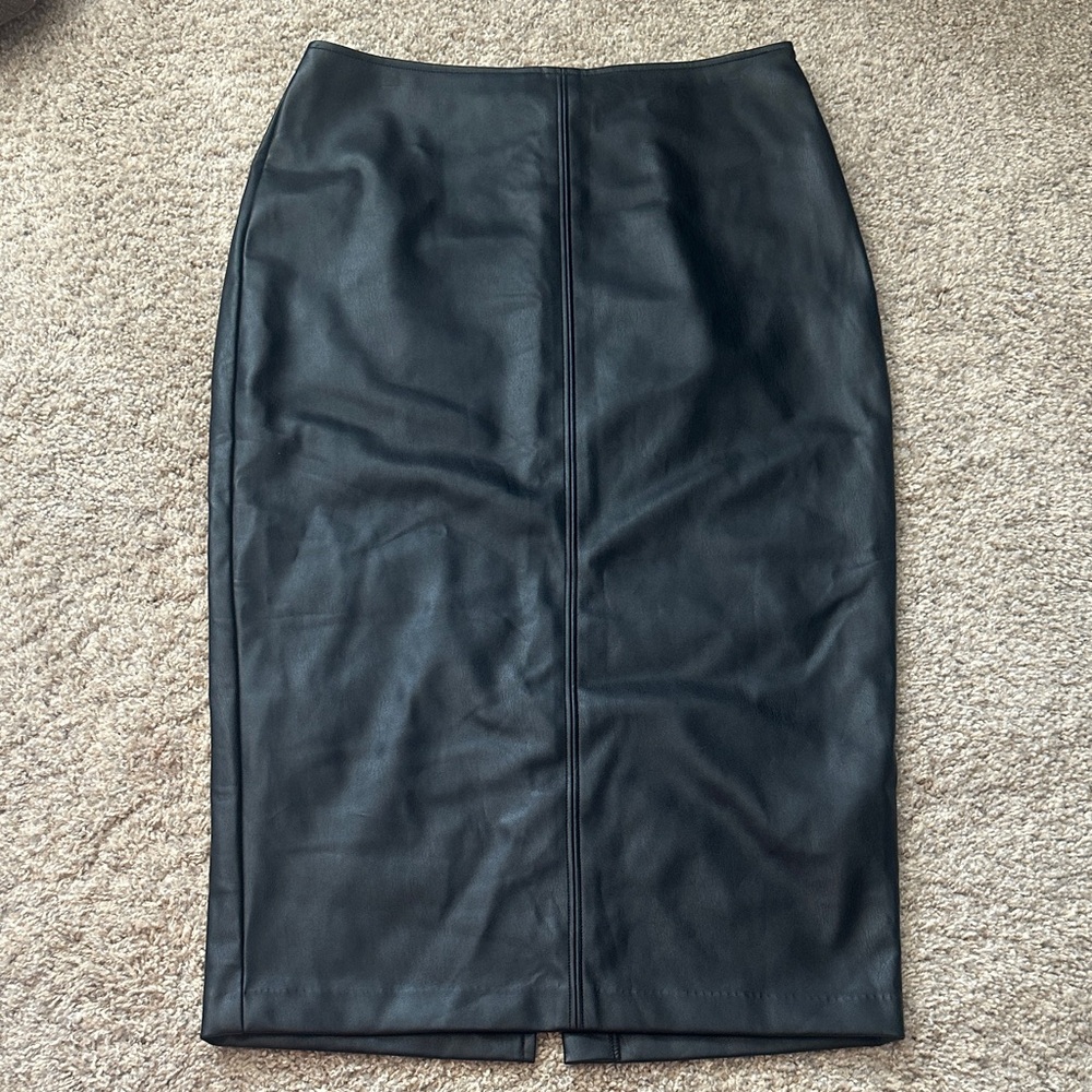 Abercrombie & Fitch Vegan Black Leather pencil Skirt